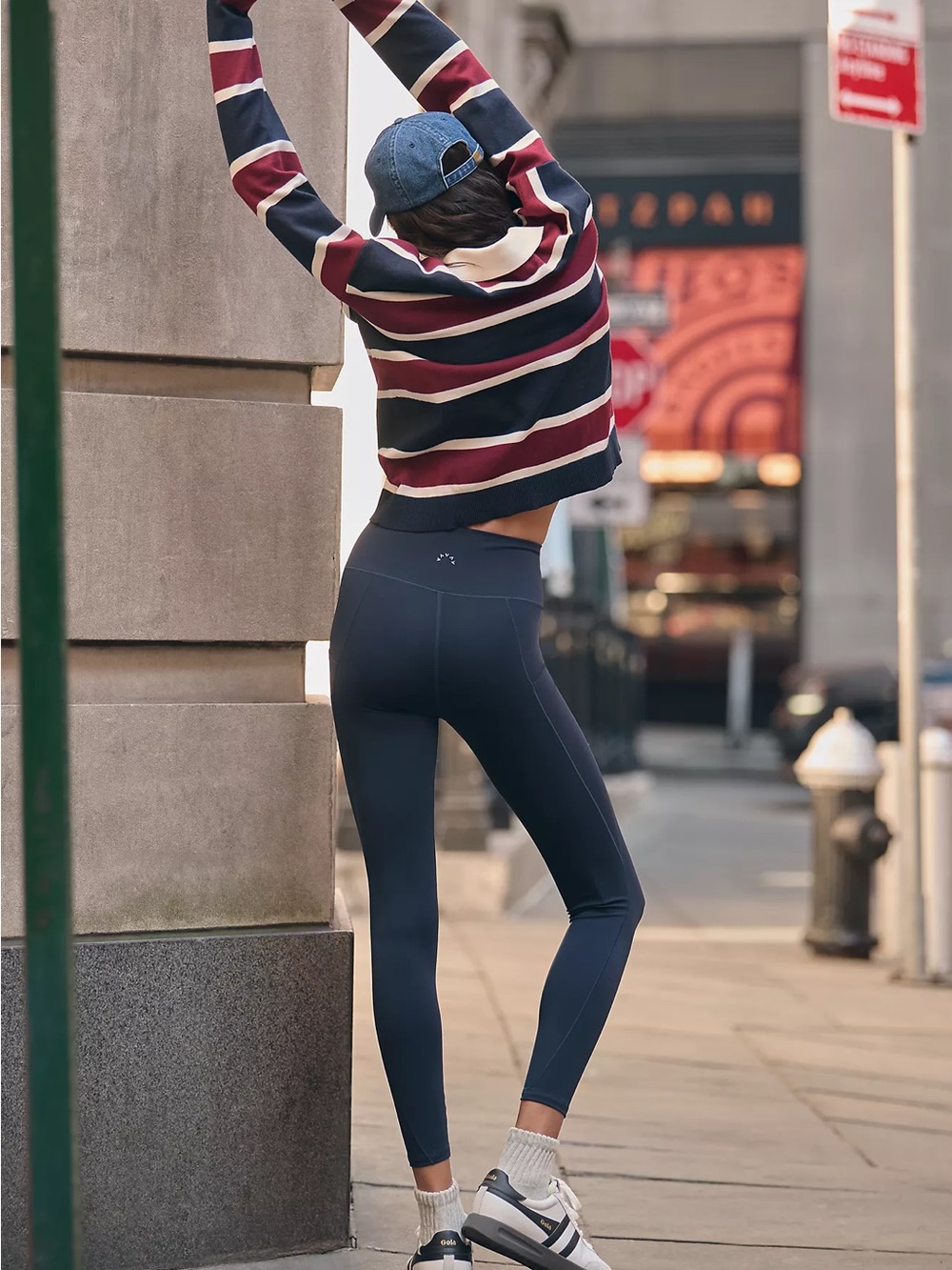 Varley Navy High-Rise Performance Leggings